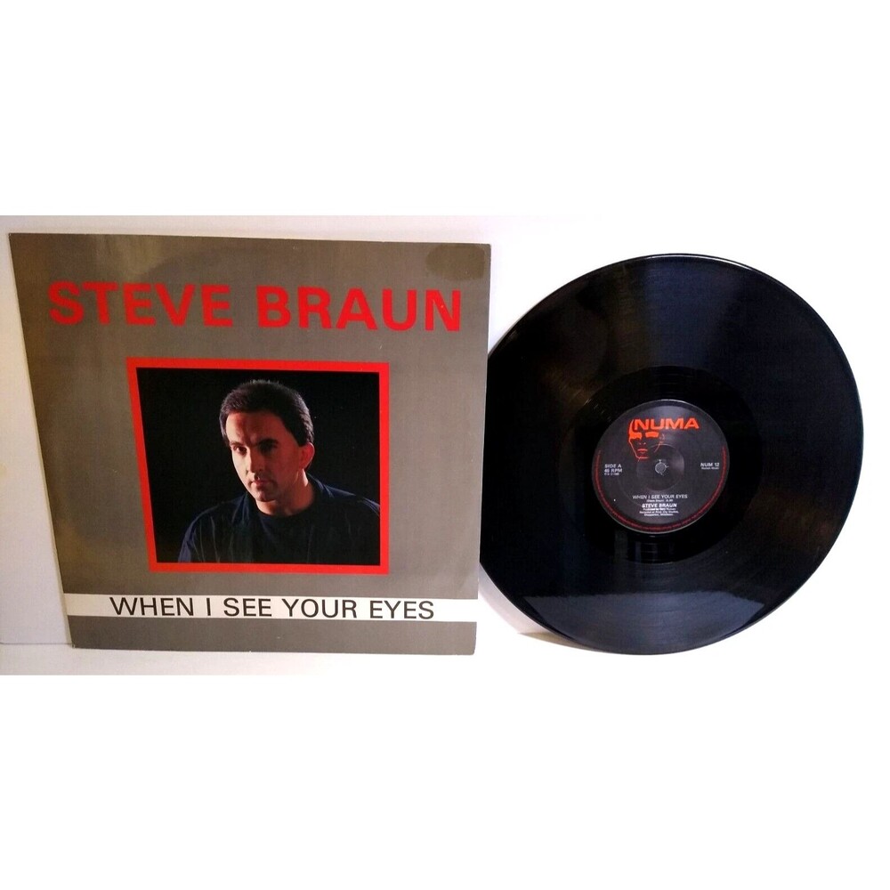 Steve Braun When I See Your Eyes Vinyl 12" EP Record Synth-Pop Gary Numan Numa
